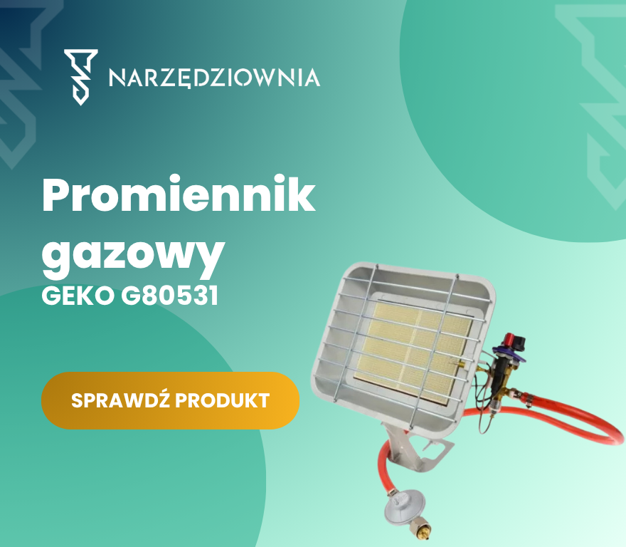 Promiennik gazowy - słoneczko GEKO G80531 3600 W z PIEZO na butlę